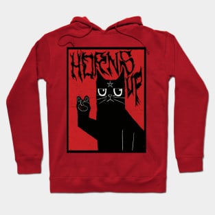 Horns Up Cat Hoodie